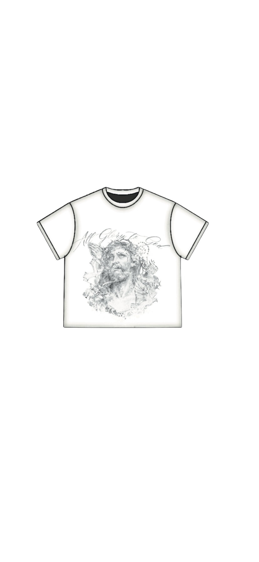 *All Glory to God* Oversized Boxy Fit Tee