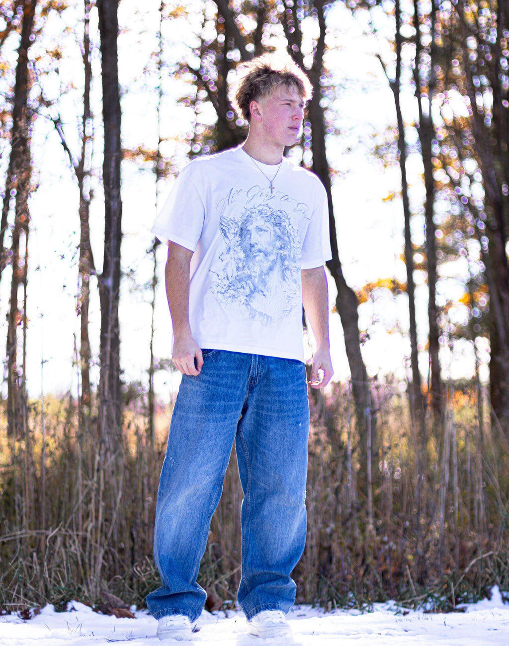 *All Glory to God* Oversized Boxy Fit Tee