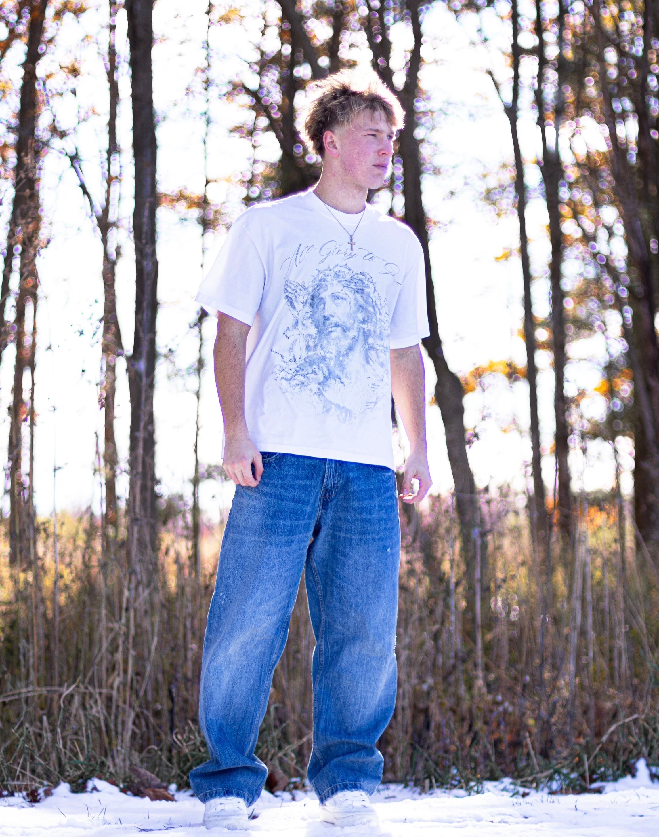 *All Glory to God* Oversized Boxy Fit Tee