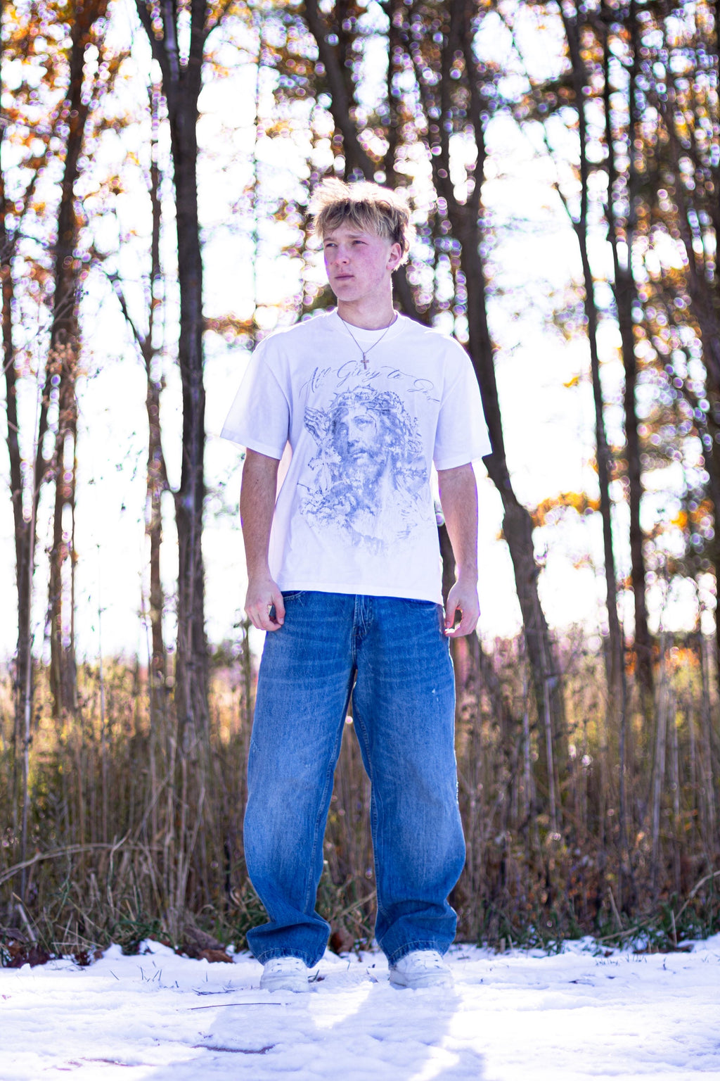 *All Glory to God* Oversized Boxy Fit Tee