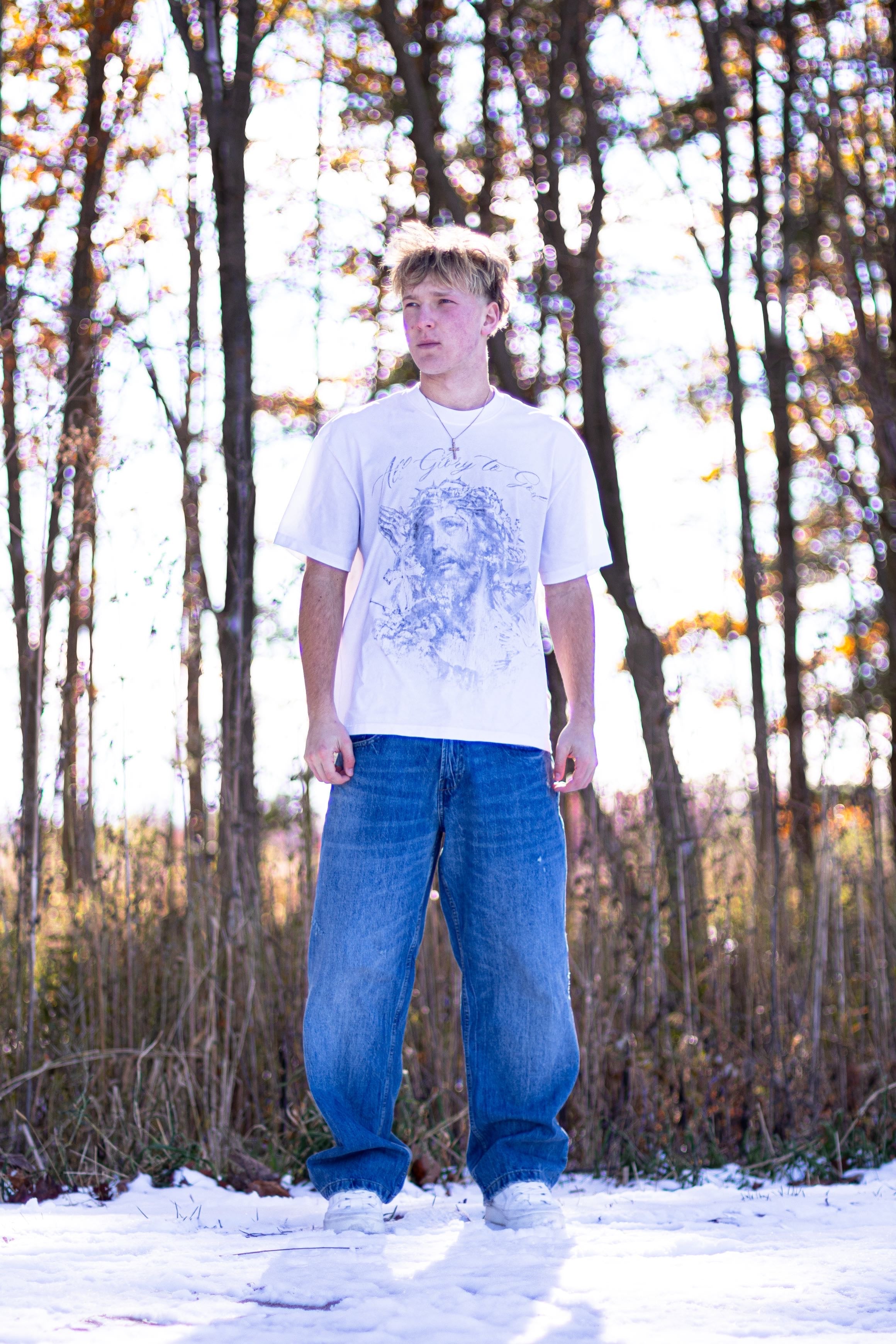 *All Glory to God* Oversized Boxy Fit Tee