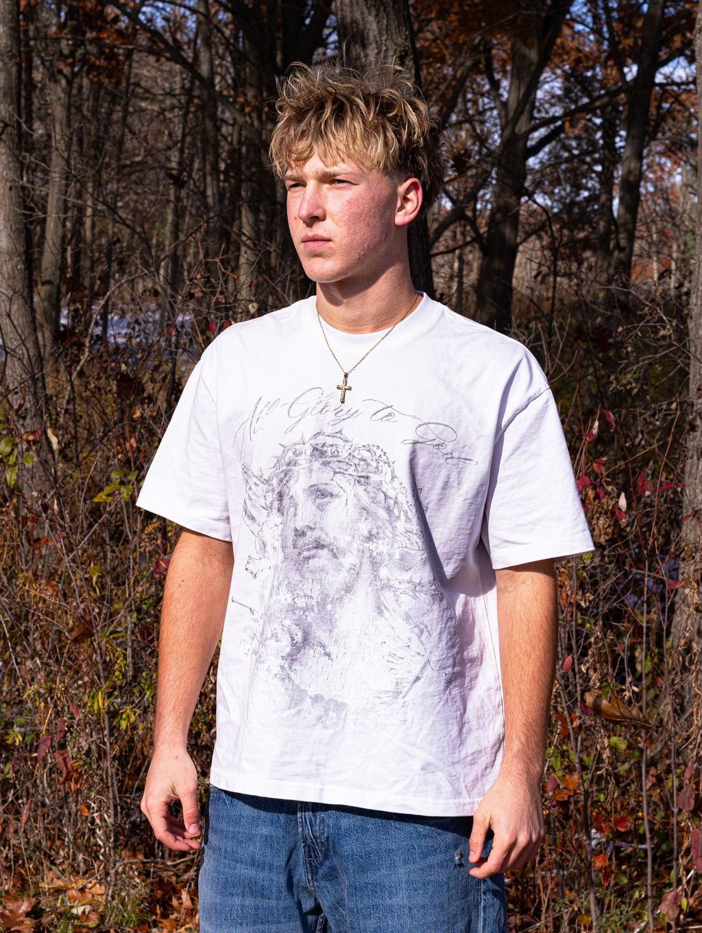 *All Glory to God* Oversized Boxy Fit Tee