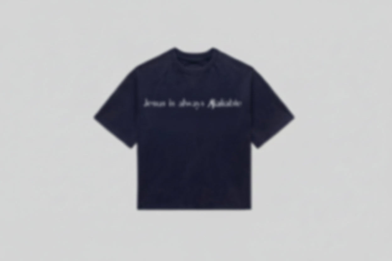 *Jesus Is Always Available* Navy Oversized T-shirt