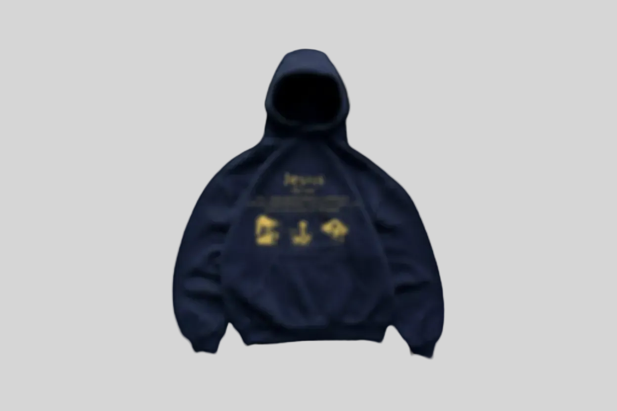 *His Name* Navy Oversized Hoodie