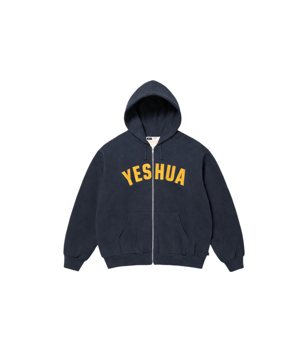 *YESHUA* Navy Zip-up Hoodie